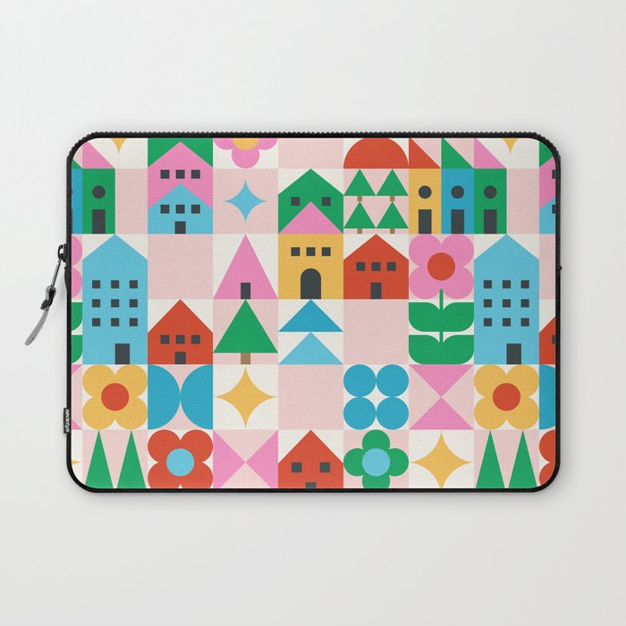 Happy Town Checks Laptop Sleeve Gallery Image 1
