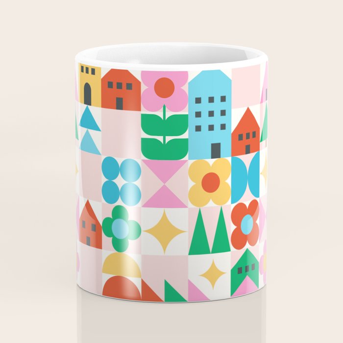 Happy Town Checks Coffee Mug Gallery Image 4