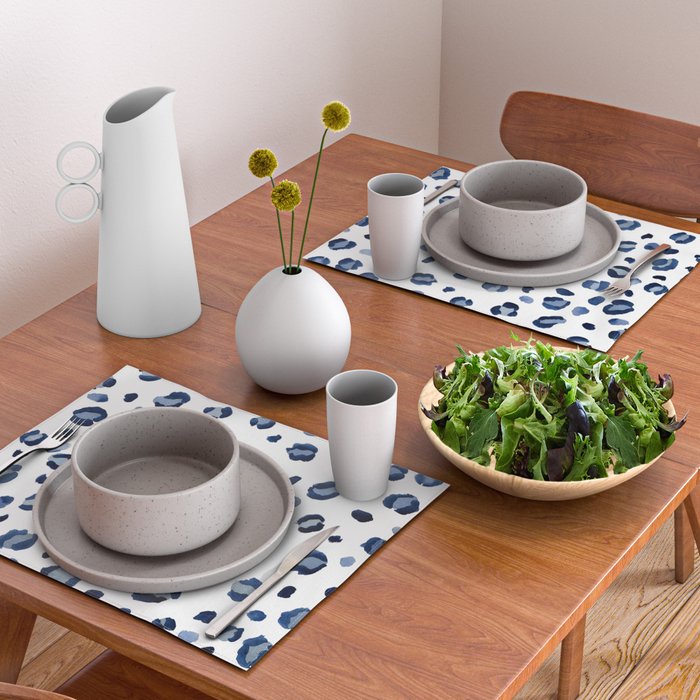 animal print (navy) Placemat Gallery Image 2