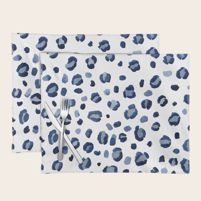animal print (navy) Placemat Gallery Image 1