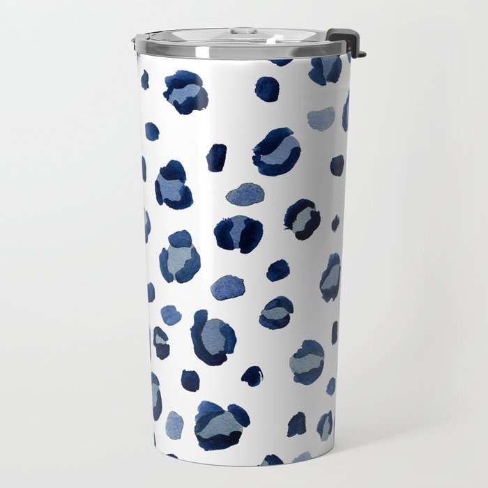 animal print (navy) Travel Mug Gallery Image 2