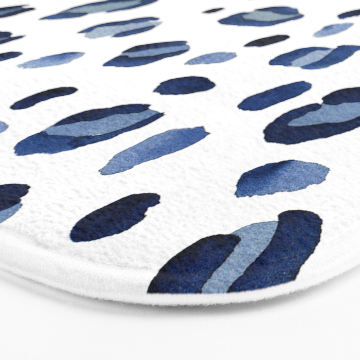 animal print (navy) Bath Mat Gallery Image 3
