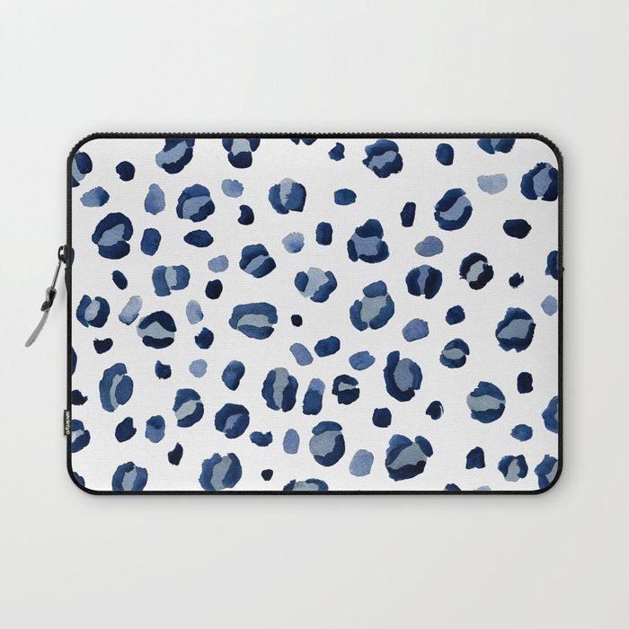 animal print (navy) Laptop Sleeve Gallery Image 1