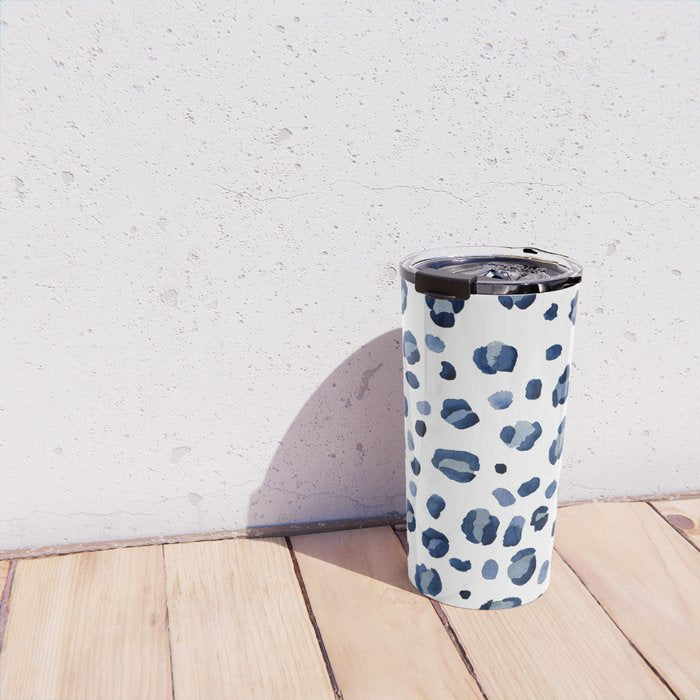 animal print (navy) Travel Mug Gallery Image 4