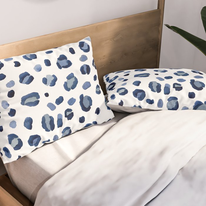 animal print (navy) Pillow Sham Gallery Image 2