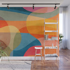 Colorful Vibrant Bright Modern Abstract Artwork Wall Mural Gallery Image 1