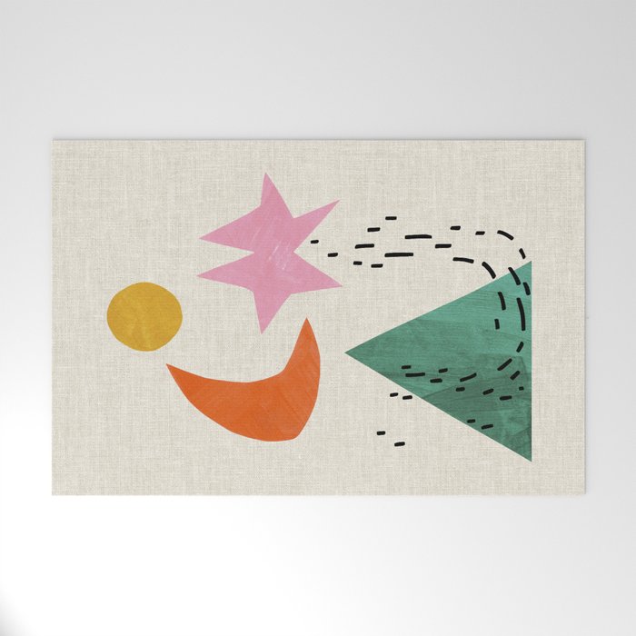 Orange Moon Mountain Welcome Mat Gallery Image 1