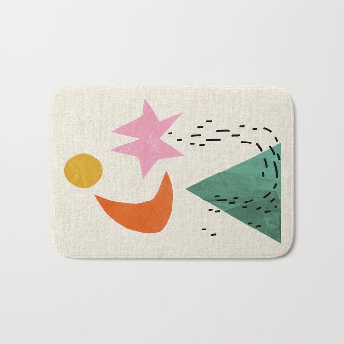 Orange Moon Mountain Bath Mat Gallery Image 1