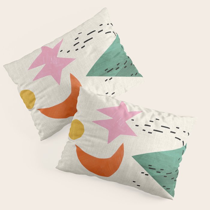 Orange Moon Mountain Pillow Sham Gallery Image 3
