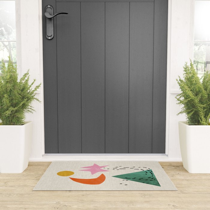 Orange Moon Mountain Welcome Mat Gallery Image 3