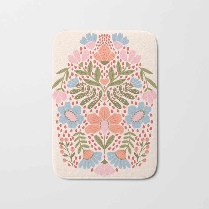 Spring Folksy Flower  Bath Mat Gallery Image 1