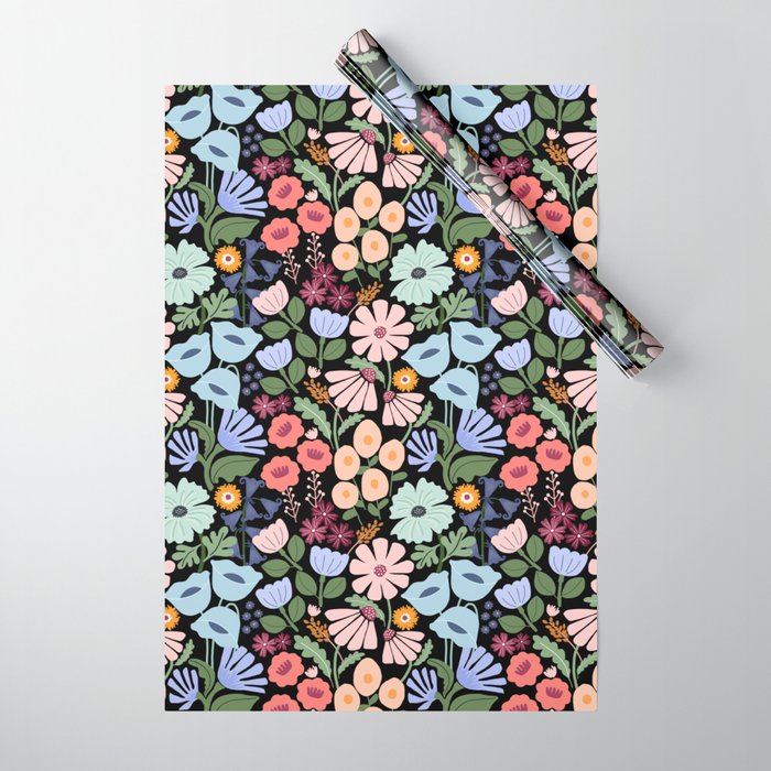 Meadow muse - night Wrapping Paper Gallery Image 1