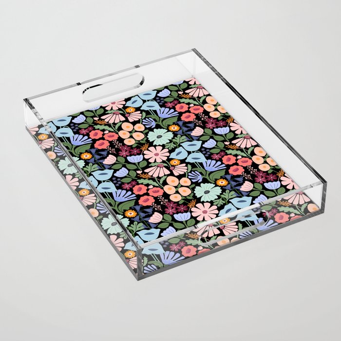 Meadow muse - night Acrylic Tray Gallery Image 1