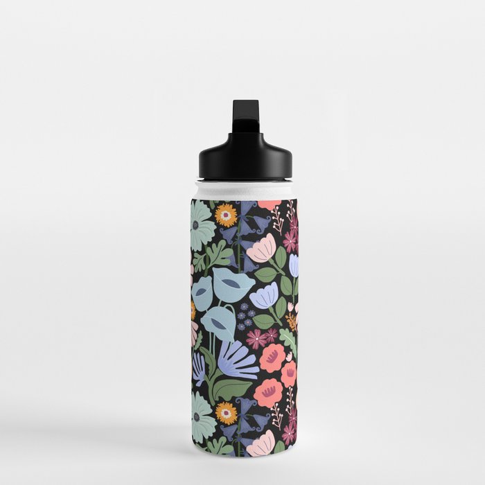 Meadow muse - night Water Bottle Gallery Image 3