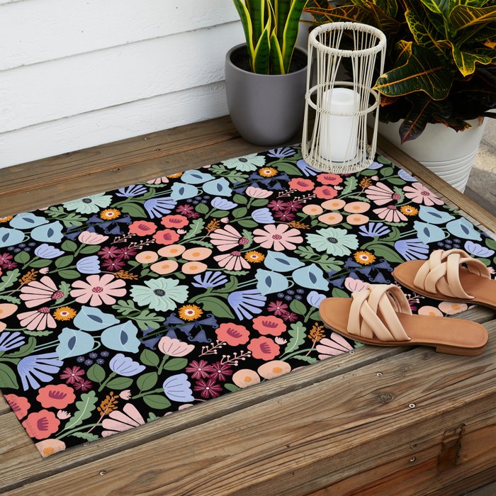 Meadow muse - night Outdoor Rug Gallery Image 2