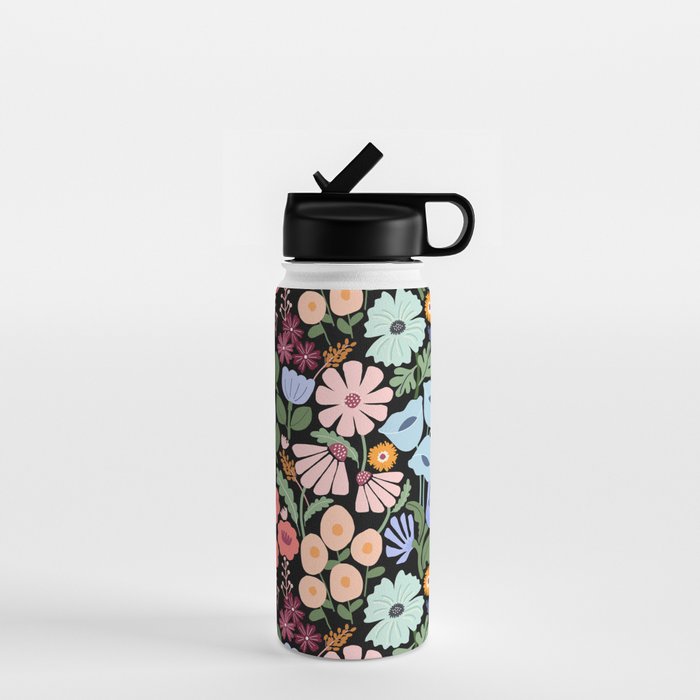 Meadow muse - night Water Bottle Gallery Image 1