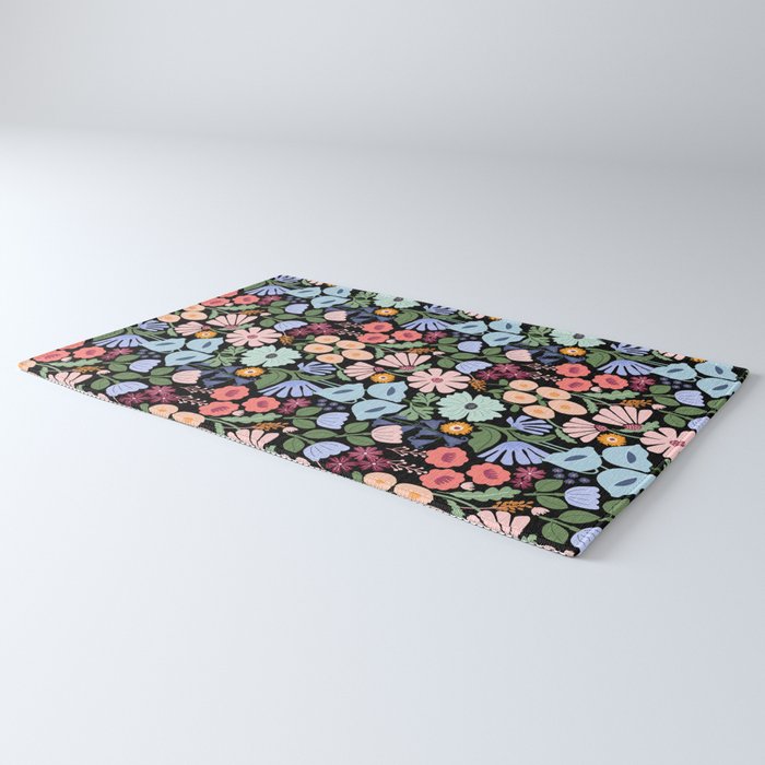 Meadow muse - night Rug Gallery Image 3