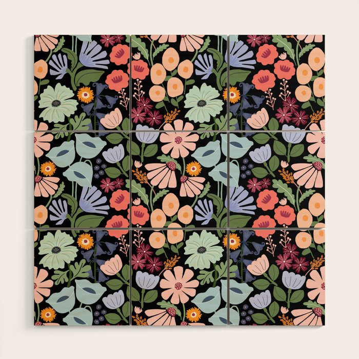 Meadow muse - night Wood Wall Art Gallery Image 1