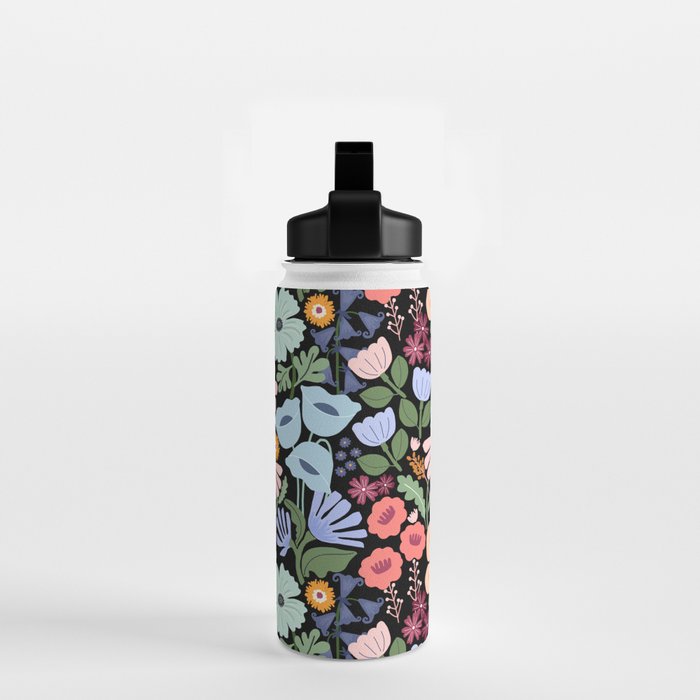 Meadow muse - night Water Bottle Gallery Image 2