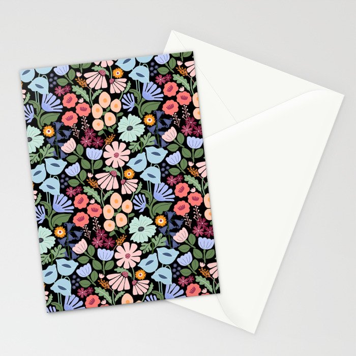 Meadow muse - night Stationery Card Gallery Image 2