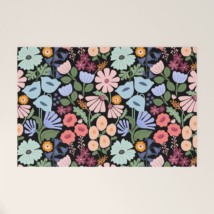 Meadow muse - night Welcome Mat Gallery Image 1