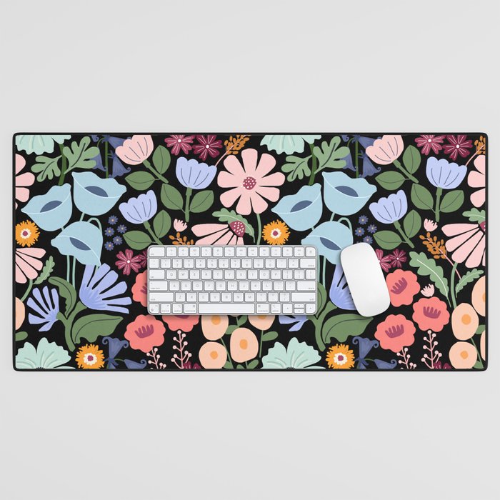 Meadow muse - night Desk Mat Gallery Image 1