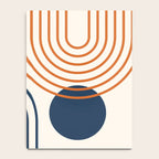 Mid Century Modern Geometric 199.2 in Navy Blue Orange Notebook Gallery Image 4