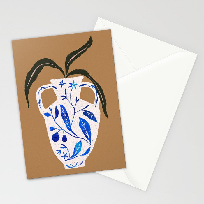 Dynasty Vase with Citrus & Blossoms Stationery Card Gallery Image 2
