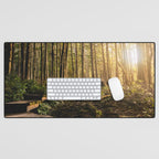 Forest Mountain Wanderlust Boardwalk - Nature Photography Desk Mat Gallery Image 1