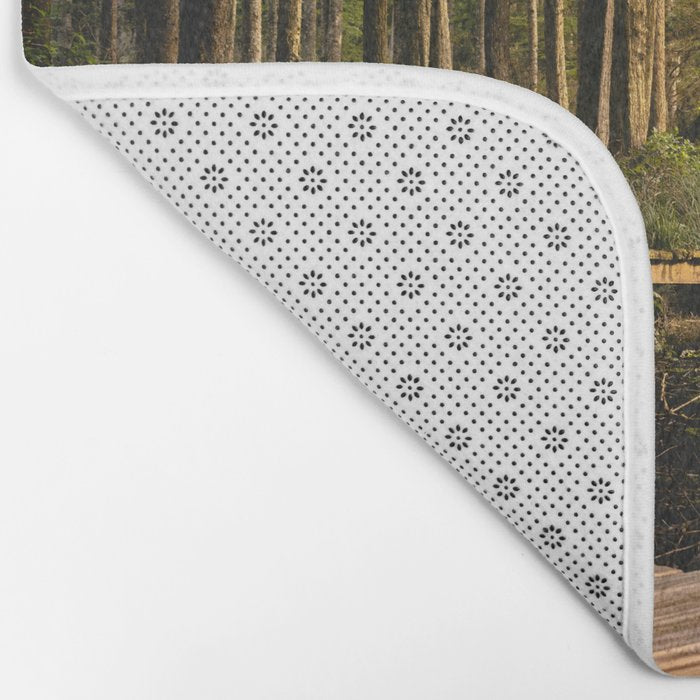 Forest Mountain Wanderlust Boardwalk - Nature Photography Bath Mat Gallery Image 2