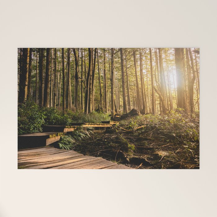 Forest Mountain Wanderlust Boardwalk - Nature Photography Welcome Mat Gallery Image 1