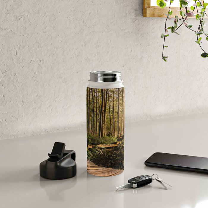 Forest Mountain Wanderlust Boardwalk - Nature Photography Water Bottle Gallery Image 4