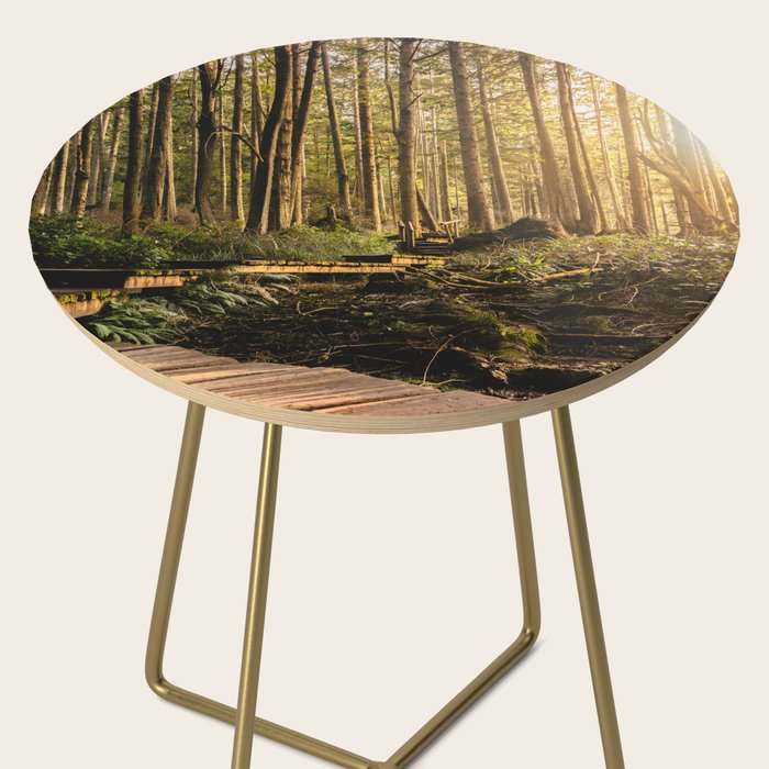 Forest Mountain Wanderlust Boardwalk - Nature Photography Side Table Gallery Image 2