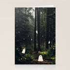 Spooky Ghost in the Forest Collage Stationery Card Gallery Image 2