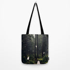Spooky Ghost in the Forest Collage Tote Bag Gallery Image 2