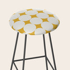 Circular Minimalism - Retro Yellow White Stool Gallery Image 2