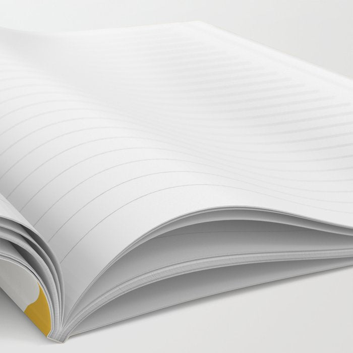 Circular Minimalism - Retro Yellow White Notebook Gallery Image 2