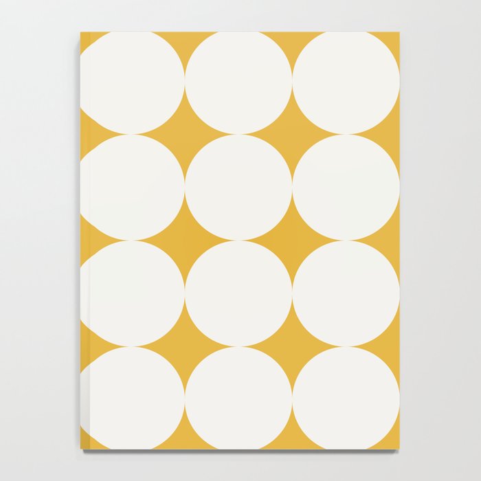 Circular Minimalism - Retro Yellow White Notebook Gallery Image 4