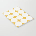 Circular Minimalism - Retro Yellow White Notebook Gallery Image 3