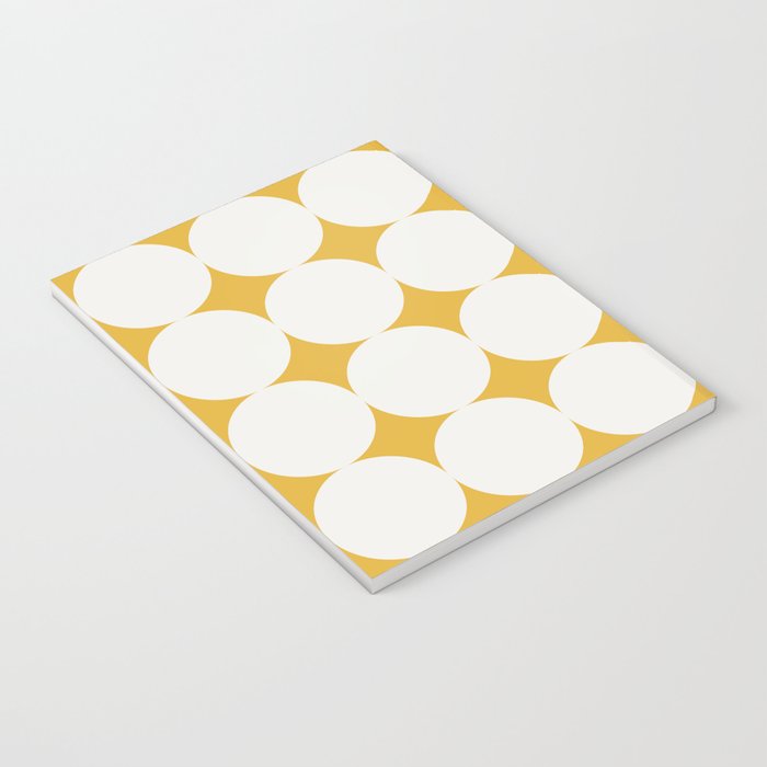 Circular Minimalism - Retro Yellow White Notebook Gallery Image 3