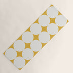 Circular Minimalism - Retro Yellow White Yoga Mat Gallery Image 1