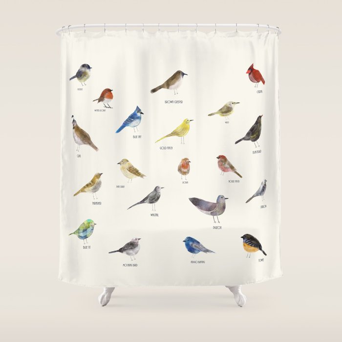 little nature birds Shower Curtain Gallery Image 1
