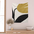 Abstract Flora - ochre Wall Tapestry Gallery Image 2