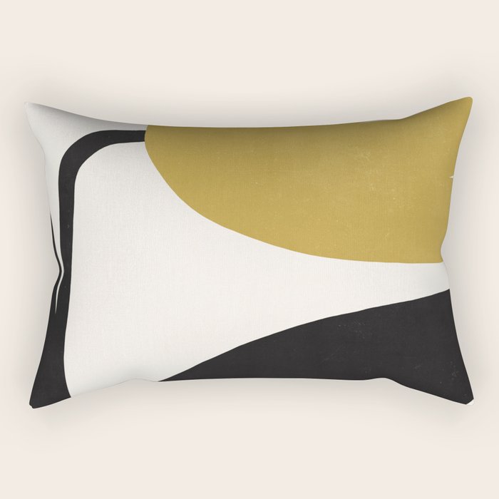 Abstract Flora - ochre Rectangular Pillow Gallery Image 2