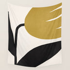 Abstract Flora - ochre Wall Tapestry Gallery Image 4