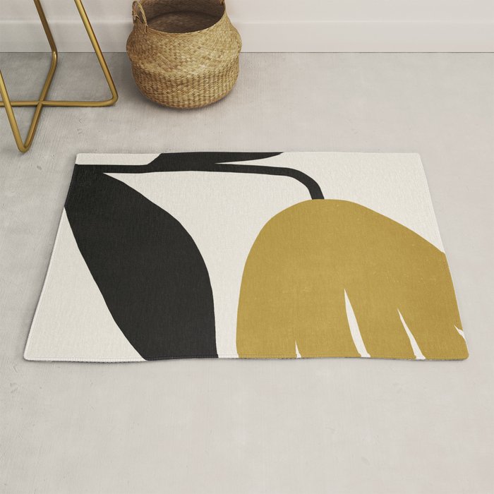 Abstract Flora - ochre Rug Gallery Image 1