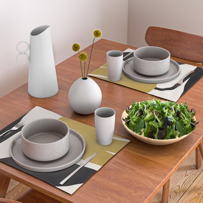 Abstract Flora - ochre Placemat Gallery Image 2