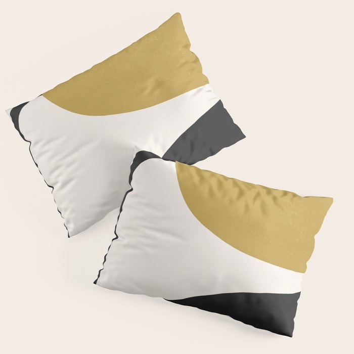 Abstract Flora - ochre Pillow Sham Gallery Image 3