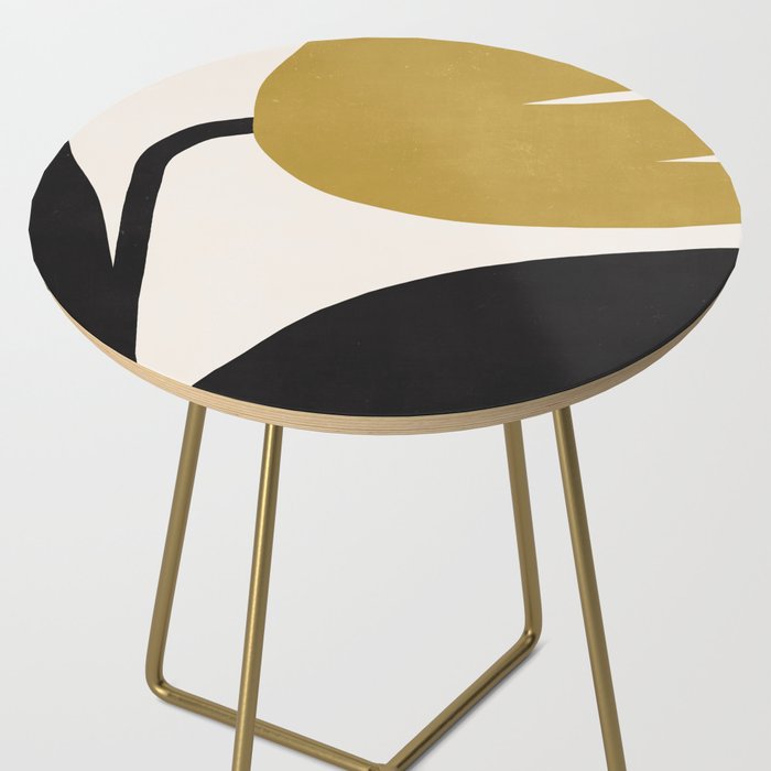 Abstract Flora - ochre Side Table Gallery Image 2
