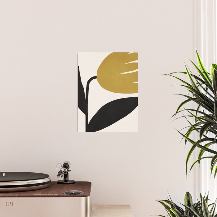 Abstract Flora - ochre Poster Gallery Image 2